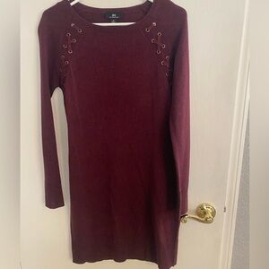 Burgundy Sweater Dress
